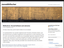 Tablet Screenshot of meredithfischer.wordpress.com