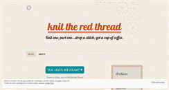 Desktop Screenshot of knittheredthread.wordpress.com