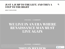 Tablet Screenshot of jumpleftstepright.wordpress.com