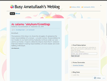 Tablet Screenshot of busyamatullaah.wordpress.com