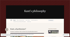 Desktop Screenshot of kantphilosophy.wordpress.com