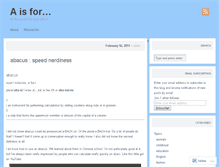 Tablet Screenshot of aisforanni.wordpress.com