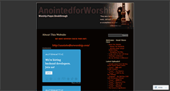 Desktop Screenshot of anointedforworship.wordpress.com