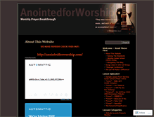 Tablet Screenshot of anointedforworship.wordpress.com