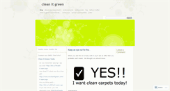 Desktop Screenshot of cleanitgreen.wordpress.com