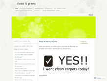 Tablet Screenshot of cleanitgreen.wordpress.com