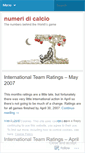 Mobile Screenshot of numeridicalcio.wordpress.com
