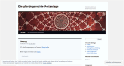 Desktop Screenshot of pferdegerechtereitanlage.wordpress.com