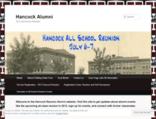 Tablet Screenshot of hancockalumni.wordpress.com