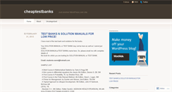 Desktop Screenshot of cheaptestbanks.wordpress.com