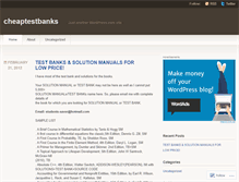 Tablet Screenshot of cheaptestbanks.wordpress.com