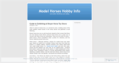 Desktop Screenshot of modelhorses.wordpress.com