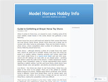 Tablet Screenshot of modelhorses.wordpress.com