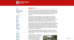 Desktop Screenshot of cristinlynn.wordpress.com