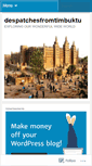 Mobile Screenshot of despatchesfromtimbuktu.wordpress.com