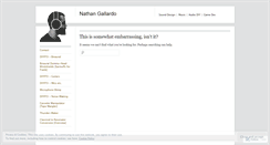Desktop Screenshot of gallardosound.wordpress.com