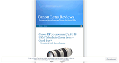 Desktop Screenshot of canonlenslover.wordpress.com