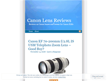 Tablet Screenshot of canonlenslover.wordpress.com
