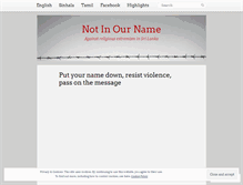 Tablet Screenshot of notinournamesl.wordpress.com
