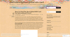 Desktop Screenshot of ipadroaming.wordpress.com