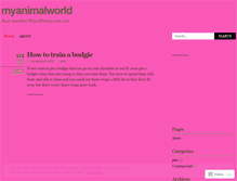 Tablet Screenshot of myanimalworld.wordpress.com