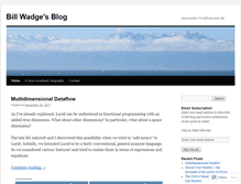 Tablet Screenshot of billwadge.wordpress.com