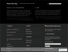 Tablet Screenshot of fromthehip1.wordpress.com