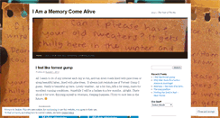 Desktop Screenshot of iamamemorycomealive.wordpress.com