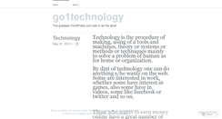 Desktop Screenshot of go1technology.wordpress.com