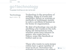 Tablet Screenshot of go1technology.wordpress.com