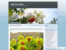 Tablet Screenshot of brightheartsinging.wordpress.com