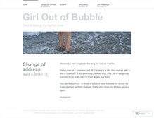 Tablet Screenshot of girloutofbubble.wordpress.com