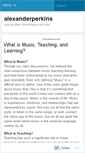 Mobile Screenshot of alexanderperkins.wordpress.com