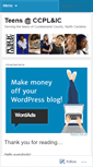 Mobile Screenshot of ccplic4teens.wordpress.com