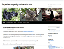 Tablet Screenshot of enpeligrodeextincion.wordpress.com