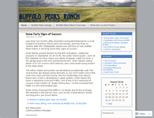 Tablet Screenshot of buffalopeaks.wordpress.com