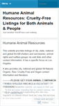 Mobile Screenshot of humaneanimalresources.wordpress.com