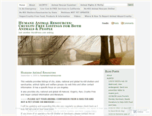 Tablet Screenshot of humaneanimalresources.wordpress.com