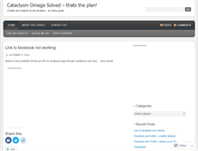 Tablet Screenshot of cataclysmomegasolved.wordpress.com