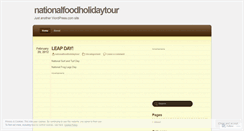 Desktop Screenshot of nationalfoodholidaytour.wordpress.com