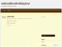 Tablet Screenshot of nationalfoodholidaytour.wordpress.com