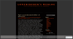 Desktop Screenshot of loneriderer.wordpress.com