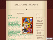 Tablet Screenshot of apeteacherdame.wordpress.com