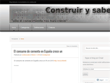 Tablet Screenshot of construirysaber.wordpress.com