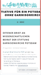 Mobile Screenshot of ohnegarnisonkirche.wordpress.com