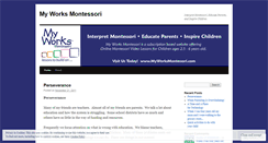 Desktop Screenshot of myworksmontessori.wordpress.com