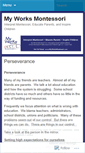 Mobile Screenshot of myworksmontessori.wordpress.com