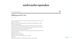 Desktop Screenshot of andreaaluvspandas.wordpress.com