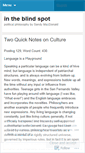 Mobile Screenshot of intheblindspot.wordpress.com