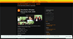Desktop Screenshot of eleccionesaija2009.wordpress.com